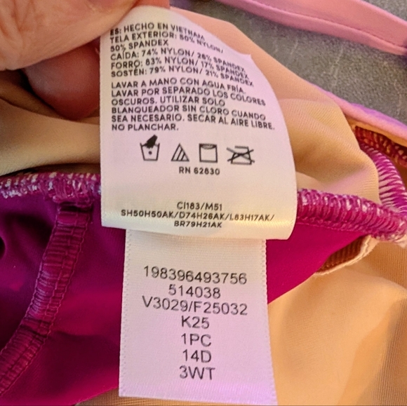 Lands End Women's SlenderSuit V-Neck Skirted One Piece NWT Size 14 D Ombre - Picture 10 of 15